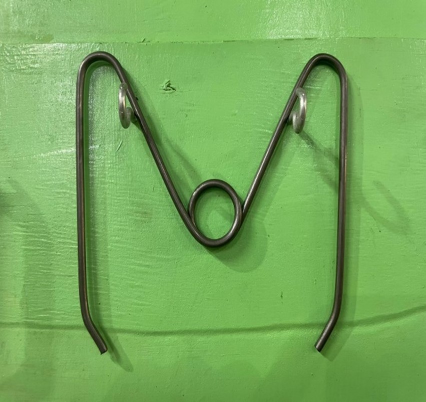 M-stabilizer wire component for mattress units